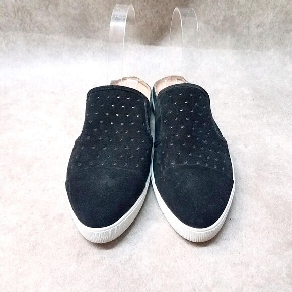 BCBGeneration Womens Yerra Size 8.5 Black Leather Slip On Perforated Loafer Mu - Picture 2 of 10